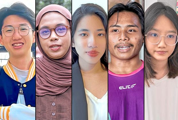 A brighter future: (from left) Ho, Alya, Natasha, Aidilsyawal and Lee say they are looking for a state government that will provide them with the opportunity to succeed and excel in life.