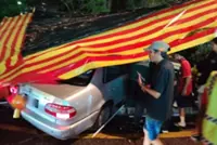 QuickCheck: Did a car crash into a durian stall after entering the wrong lane in Kepong?
