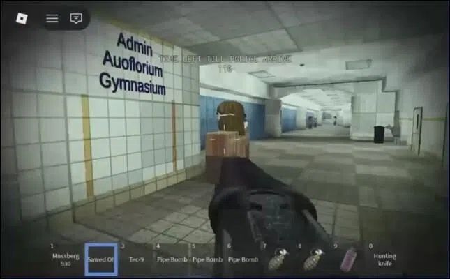 A screengrab of the boy's first-person shooter gameplay on Roblox. PHOTO: ISD