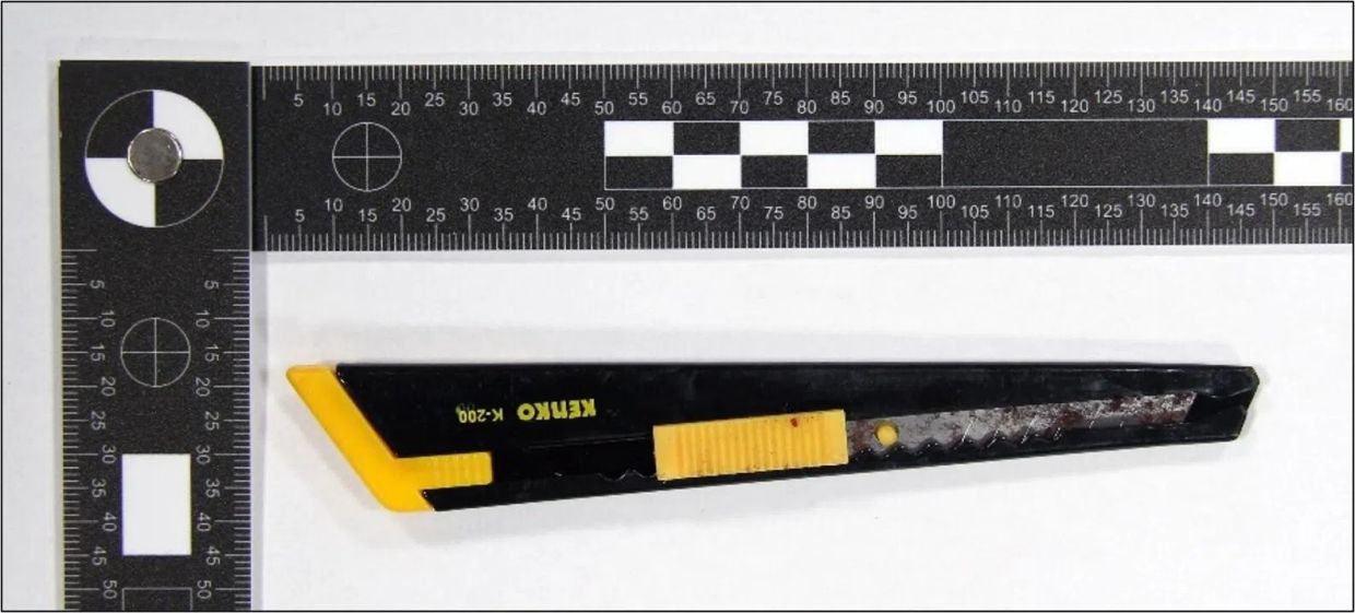 A penknife was found at the 14-year-old boy's home, which he intended to use as his attack weapon. -- PHOTO: ISD