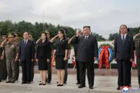 North Korea's Kim Jong Un marks war anniversary with daughter by his side