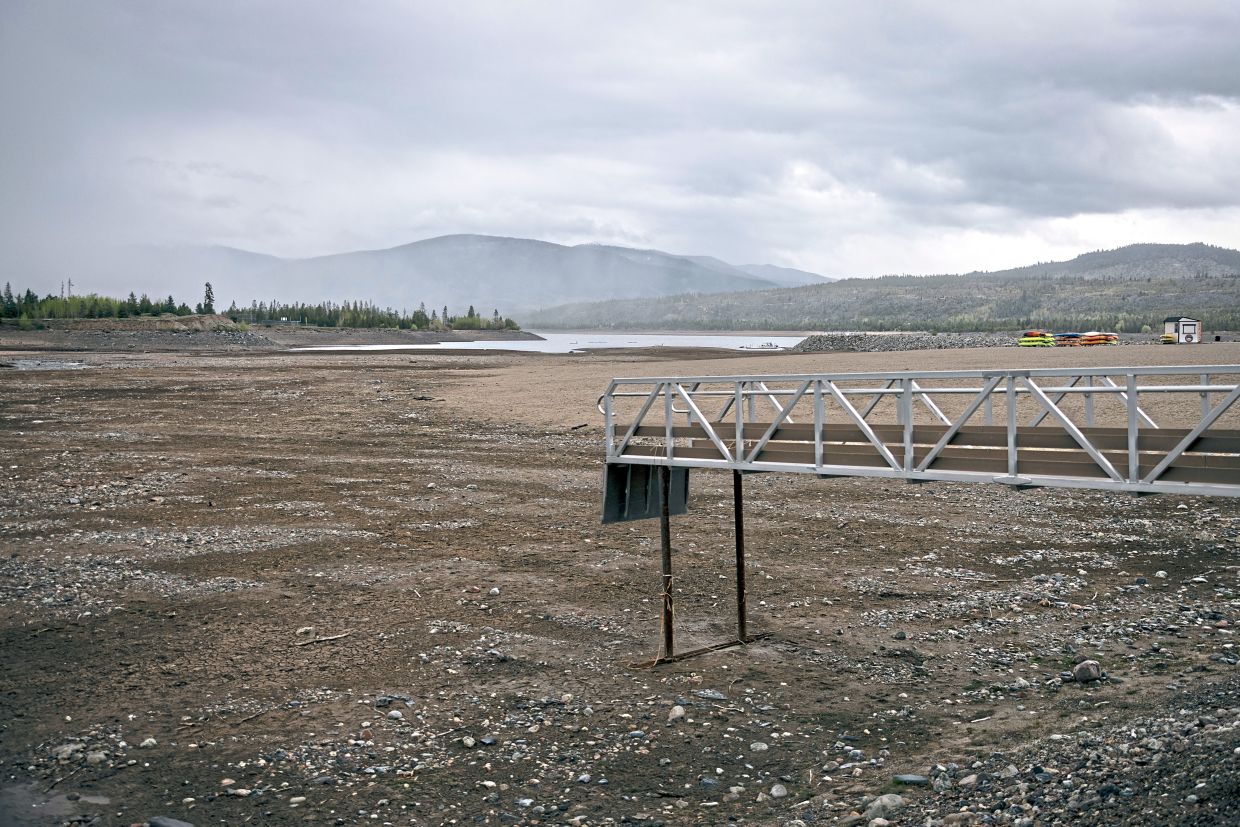 The shrinking Dillon Reservoir in Frisco, Colorado. Drought in the desert and the West is forcing farmers to abandon their fields. — Chet Strange/The New York Times