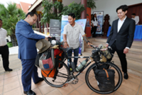 Two-year charity ride sees Cambodian cyclist raise funds for children’s hospital