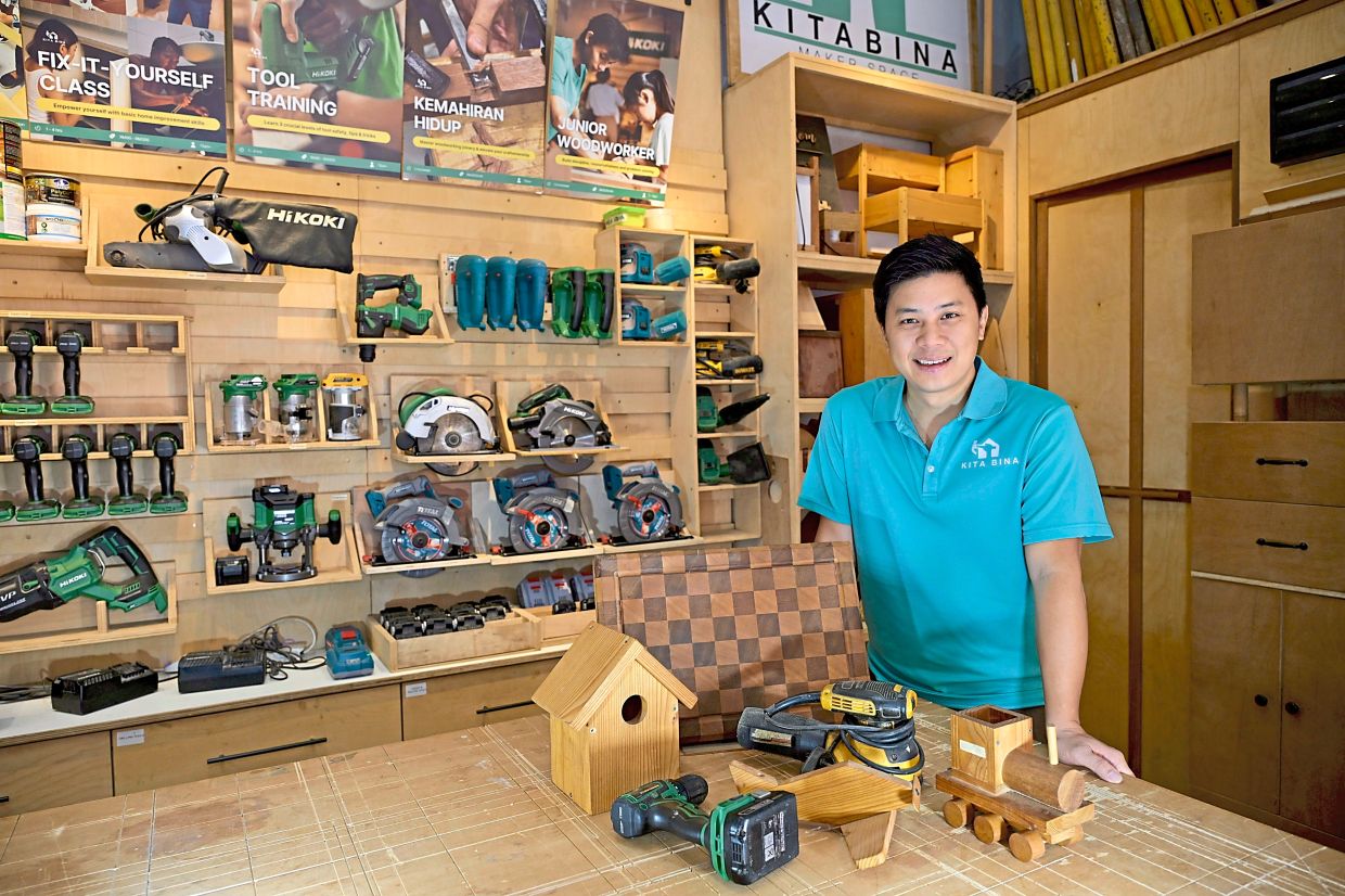 More than just knowing how to build something, Loh ensures his students leave the lessons with problem-solving skills. Photo: The Star/Raja Faisal Hishan