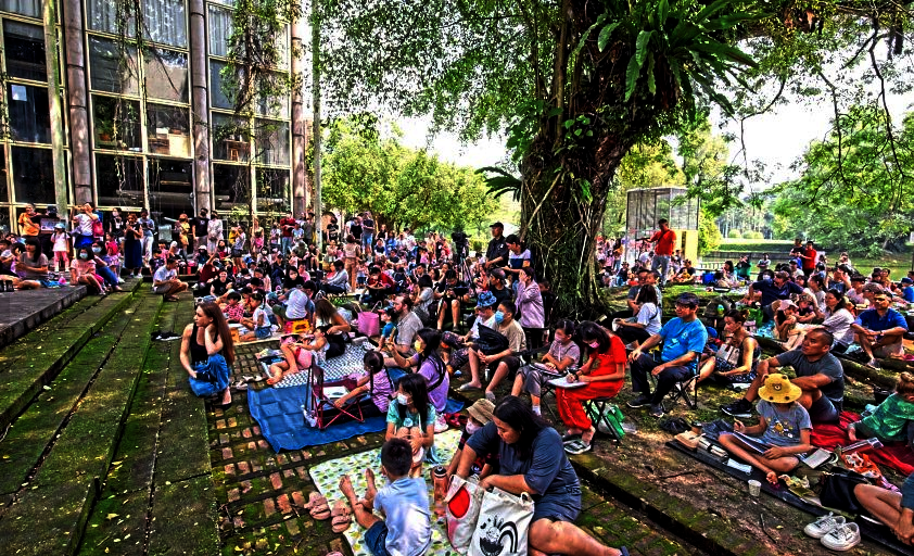 A glimpse of the KLPac audience as they gather for aMusic Play Date live performance. Photo: KLPac