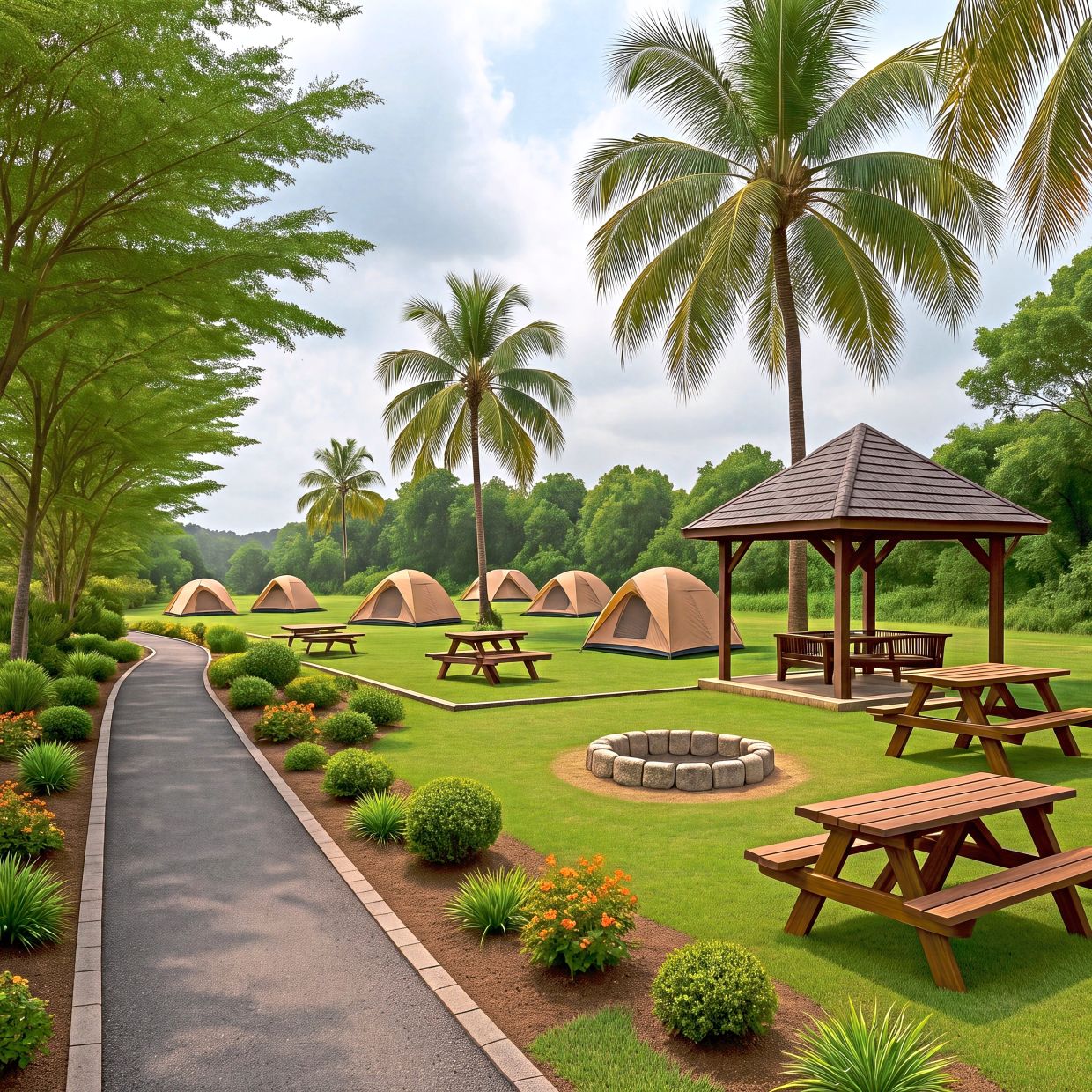 Artist’s impression of future projects at Selangor Fruit Valley separate camping activity sites for men and women.