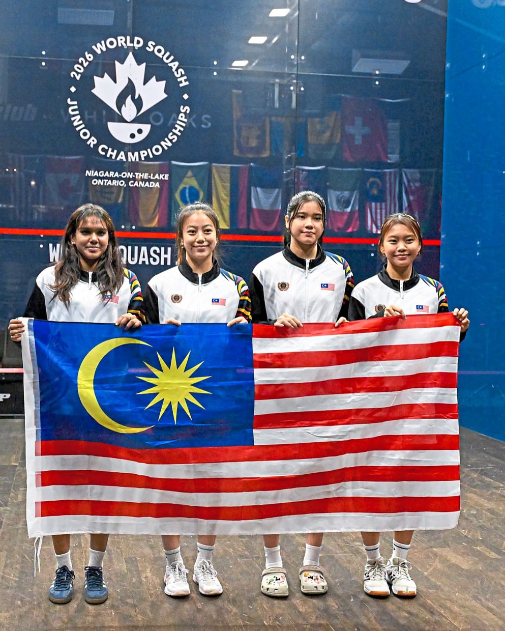 From left: V. Haneesha, Doyce Lee, Harleein Tan, Whitney Isabelle Wilson. Credit - World Squash