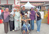 Three generations united at one polling centre