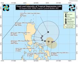 Tropical Depression Luis strengthens, could hit Northern Luzon in a day or two