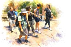 Visually impaired youths gain confidence through practical skills at US camp