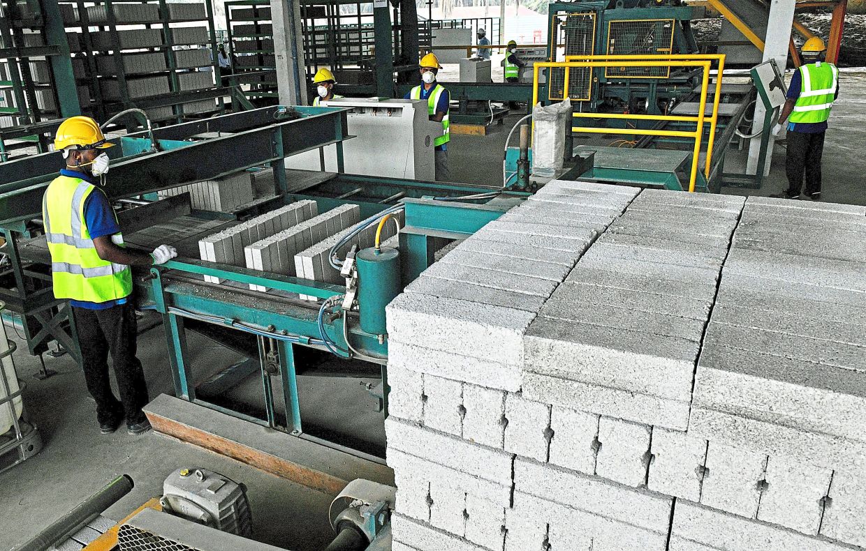 The plant has the capacity to produce up to 150,000 bricks daily.