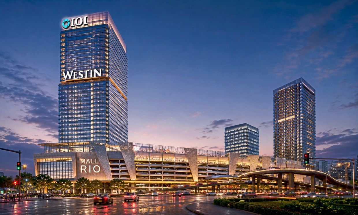 An artist’s impression of The Westin Puchong (left), an upcoming shopping mall in Bandar Puteri Puchong. — Handout