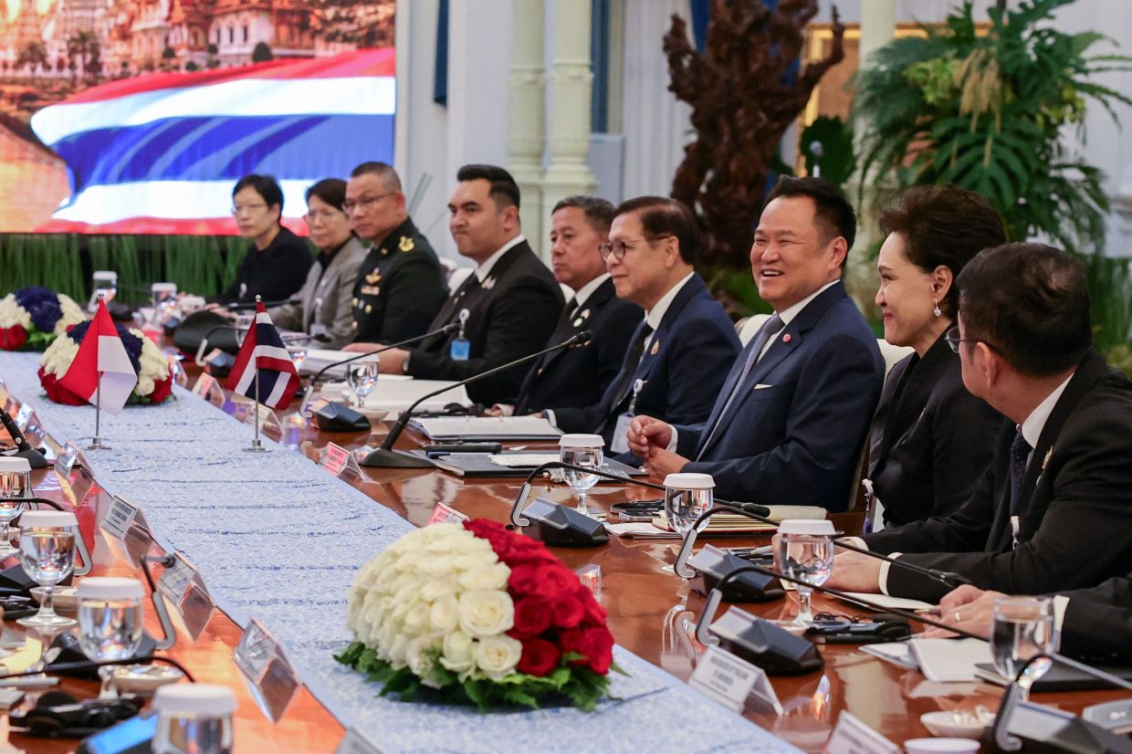 Thailand’s Prime Minister Anutin Charnvirakul reacts during a bilateral meeting with Indonesian President Prabowo Subianto (not pictured) at the presidential Merdeka Palace in Jakarta, Indonesia, August 3, 2026. -- Photo: REUTERS/Willy Kurniawan