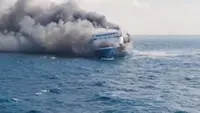 Rescuers search for 28 missing after ferry catches fire in Indonesia's Madura island