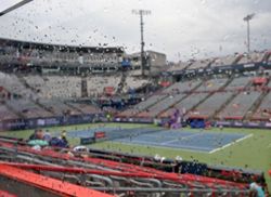 Tennis-Rain disrupts Washington Open final, halts play in Canada