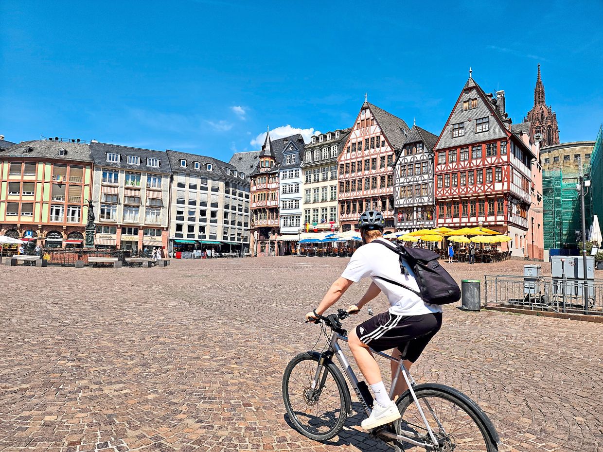 Romerberg is a historic square in Frankfurt.