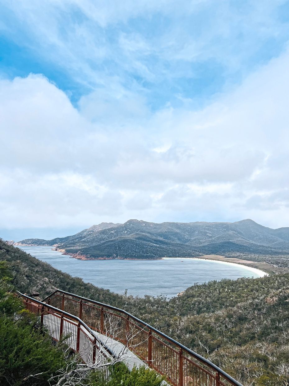 Wineglass Bay in Freycinet National Park is a popular attraction with visitors.