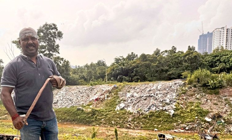 Suresh says residents in Bandar Kinrara 1 have been putting up with the illegal dumping for over two years.