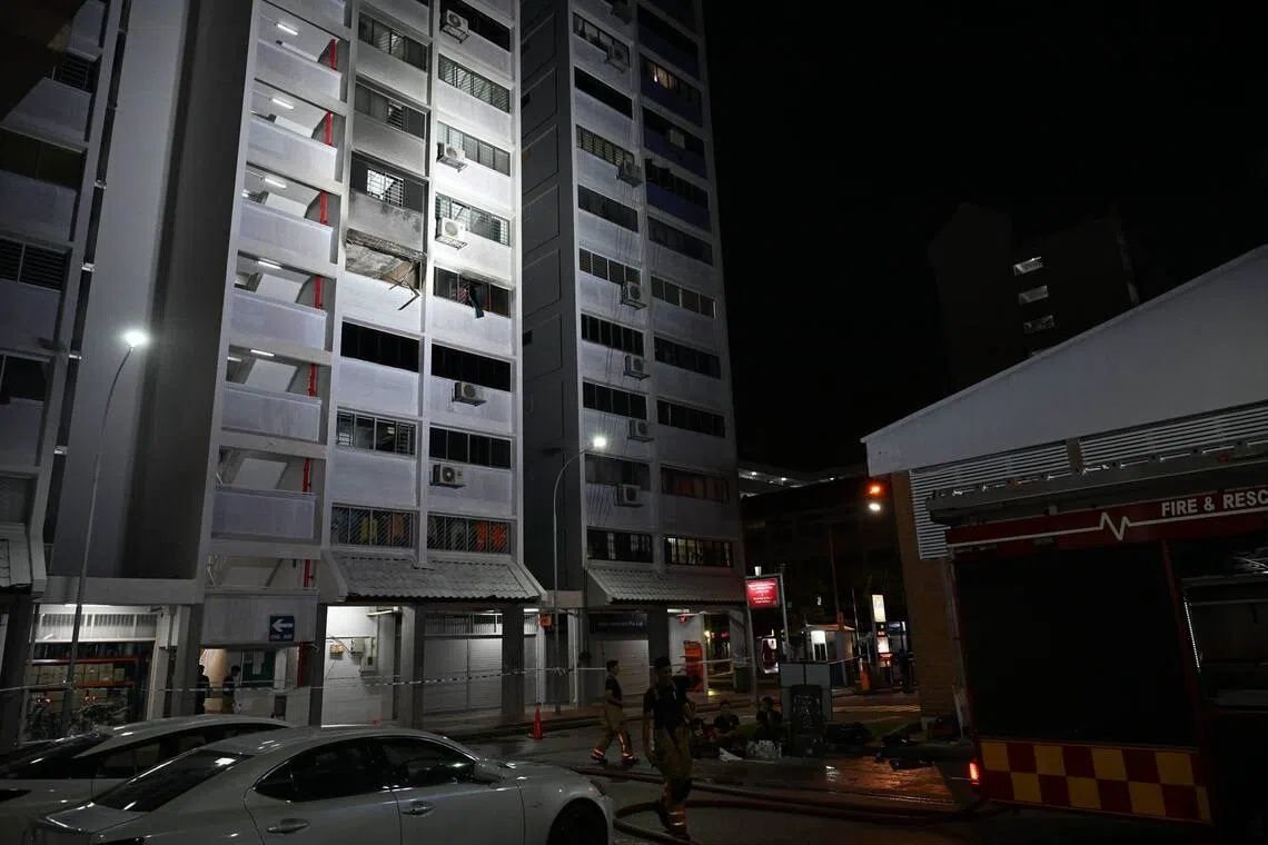 Three people unconscious after fire in Singapore's Little India flat; they are among five taken to hospital