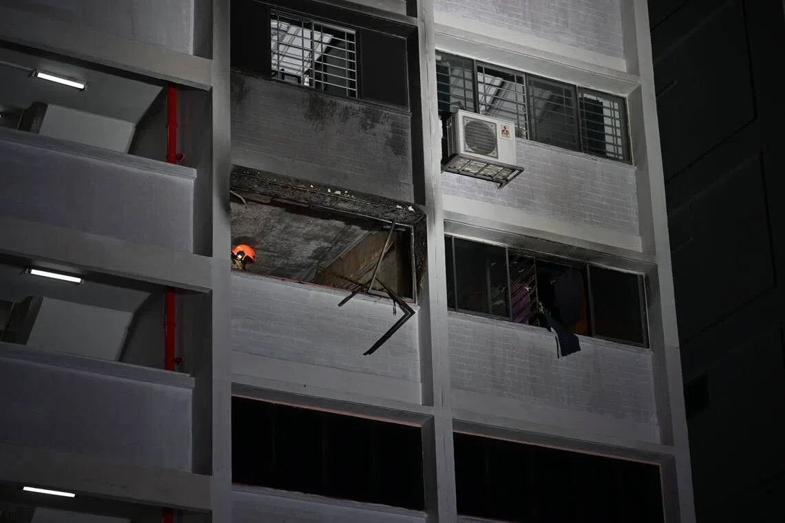 Three of the victims were taken to Singapore General Hospital and two to Tan Tock Seng Hospital. - Photo: ST