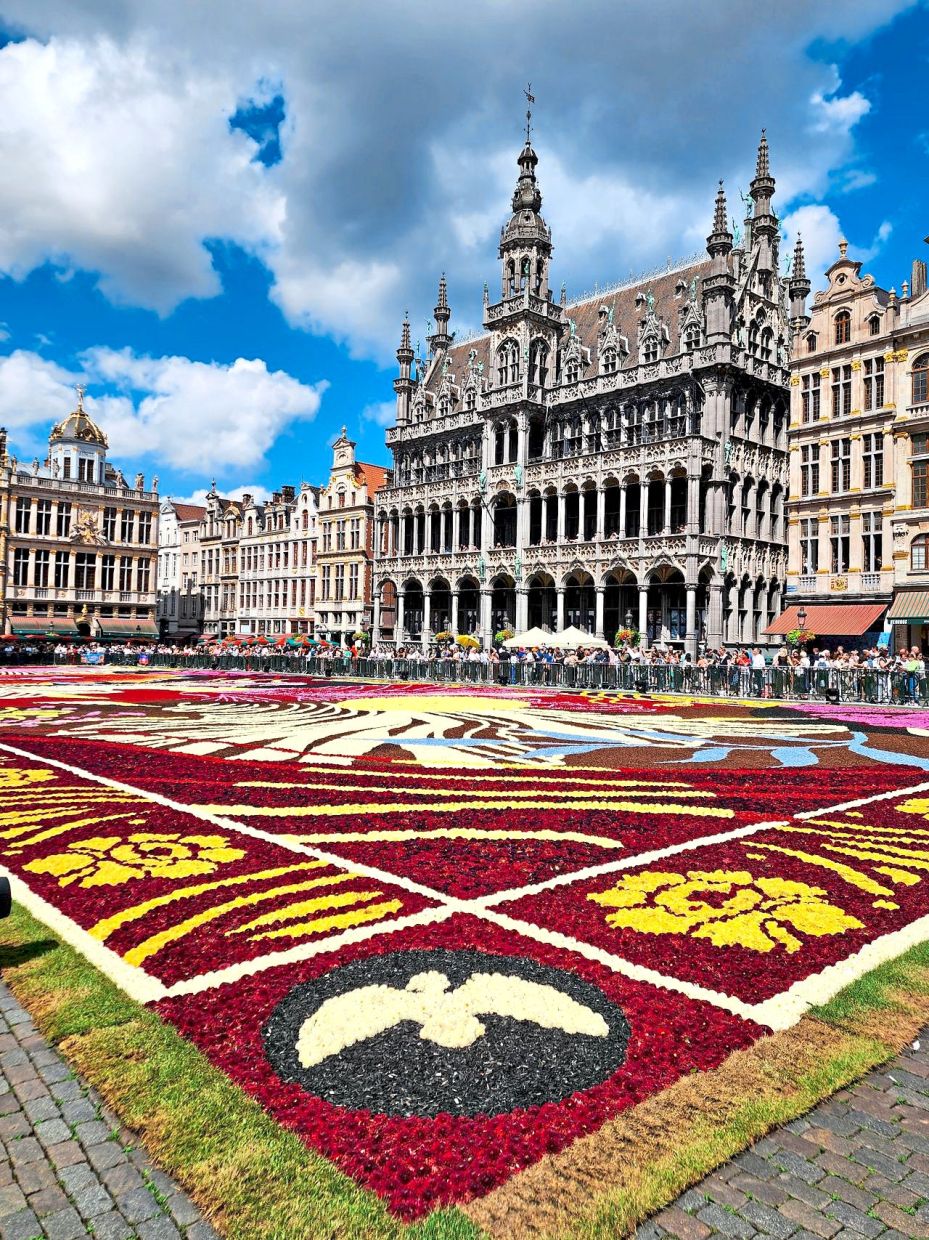 The Brussels Flower Carpet is always held in front of the Grand-Palace in Brussels.