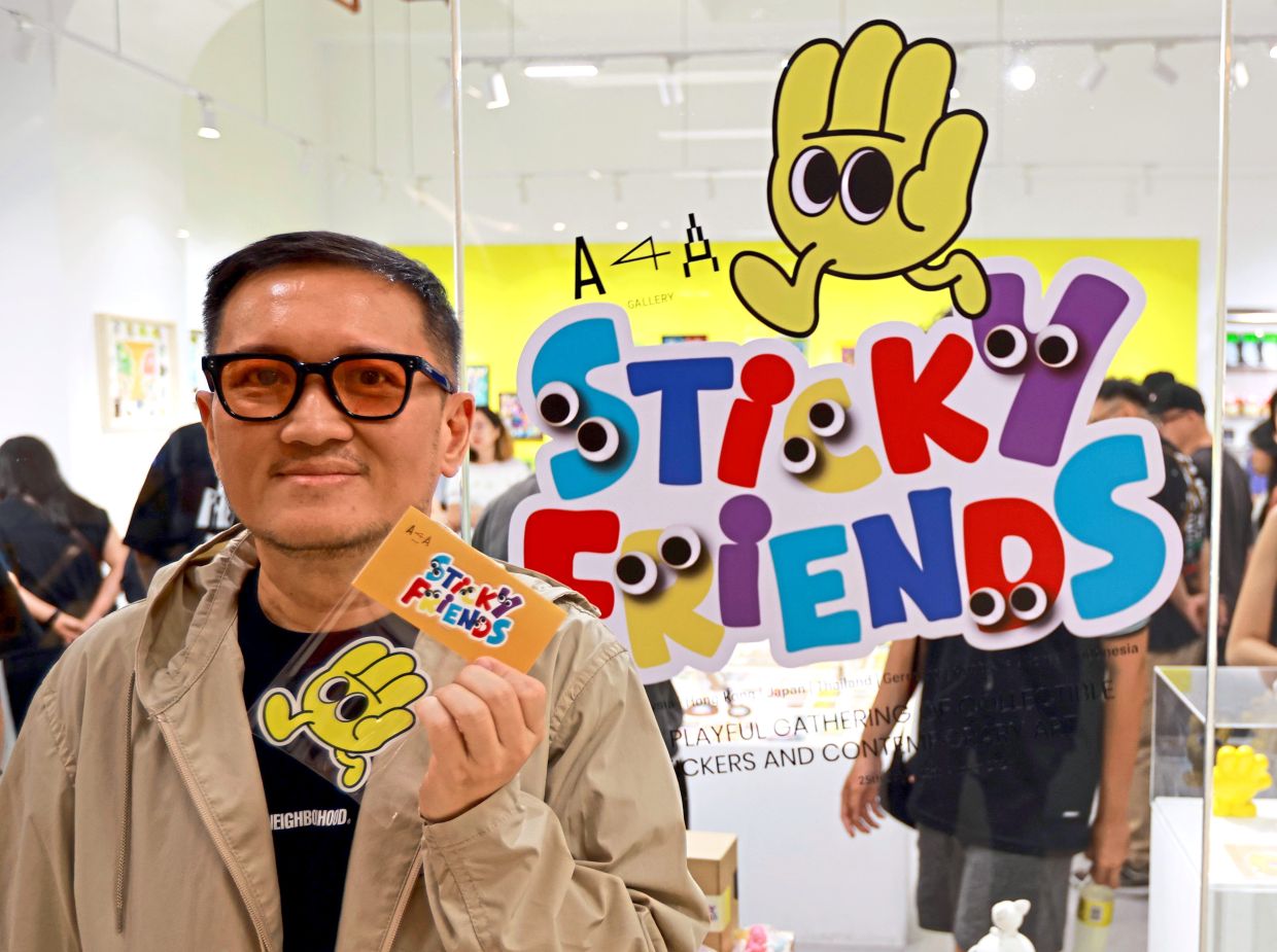 Ng says that the 'Sticky Friends' exhibition aims to encourage collecting, discover new artists and create an accessible entry point for collectors. Photo: The Star/Chan Tak Kong