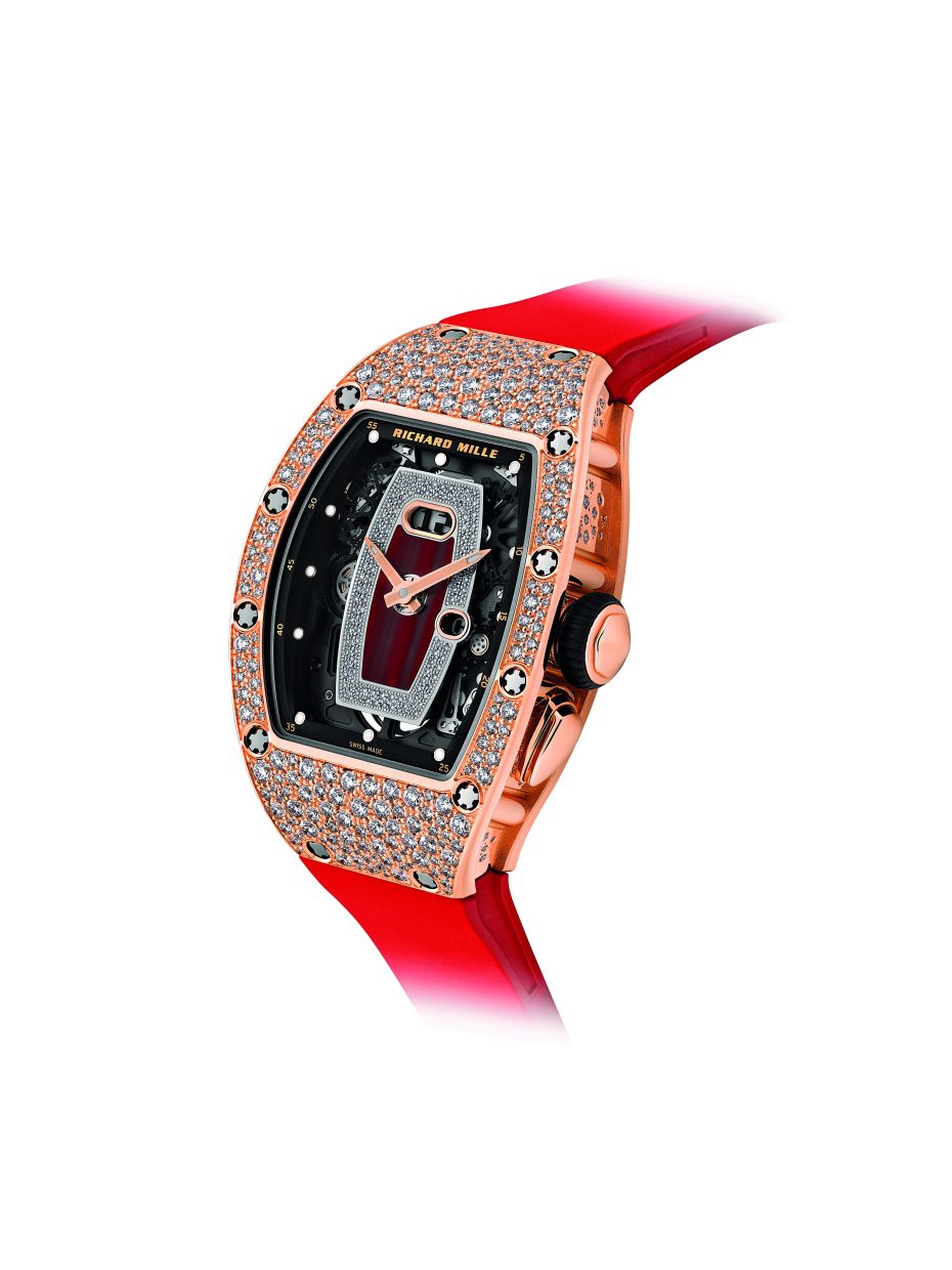 The RM 037 Red Gold Snow Set with Jasper Dial embodies the very essence of the Richard Mille ethos.