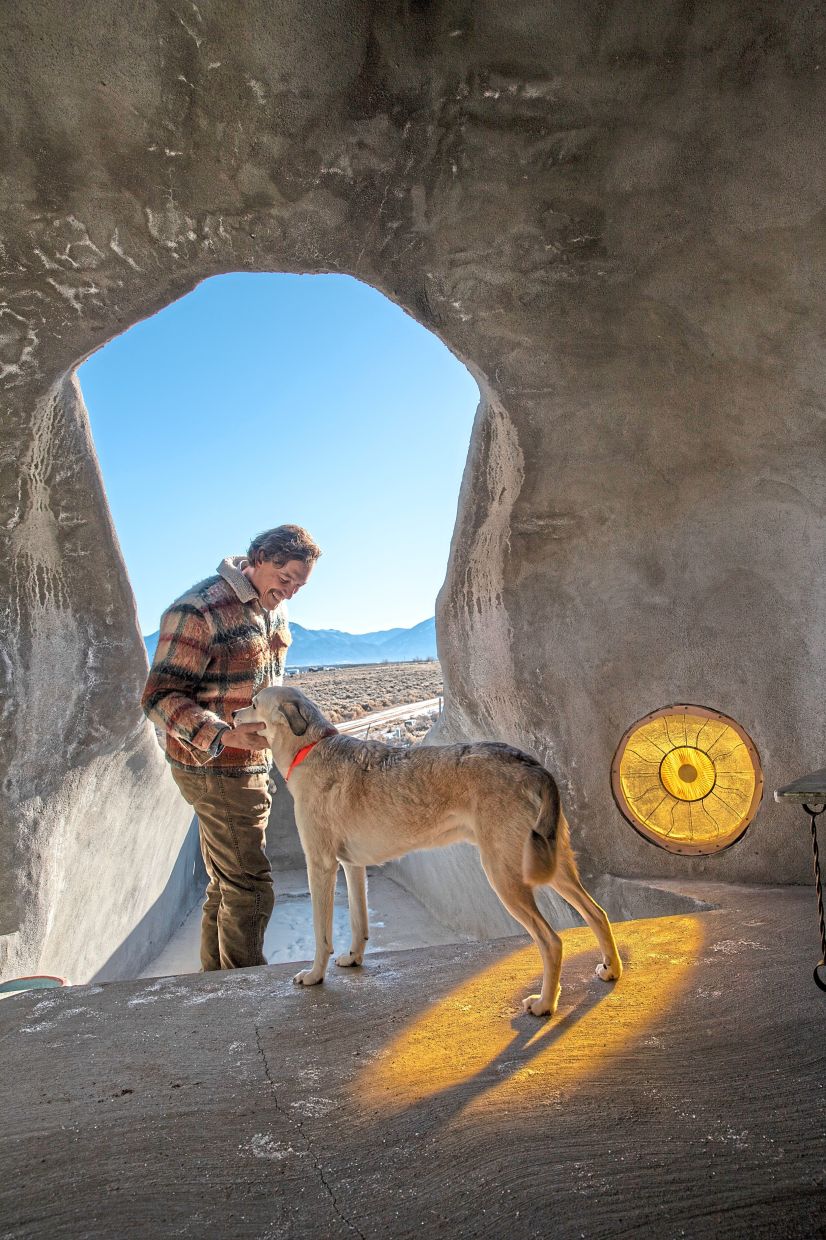 Dazzling details of the house include the round, amber-coloured windows that serve as the coyote’s eyes.