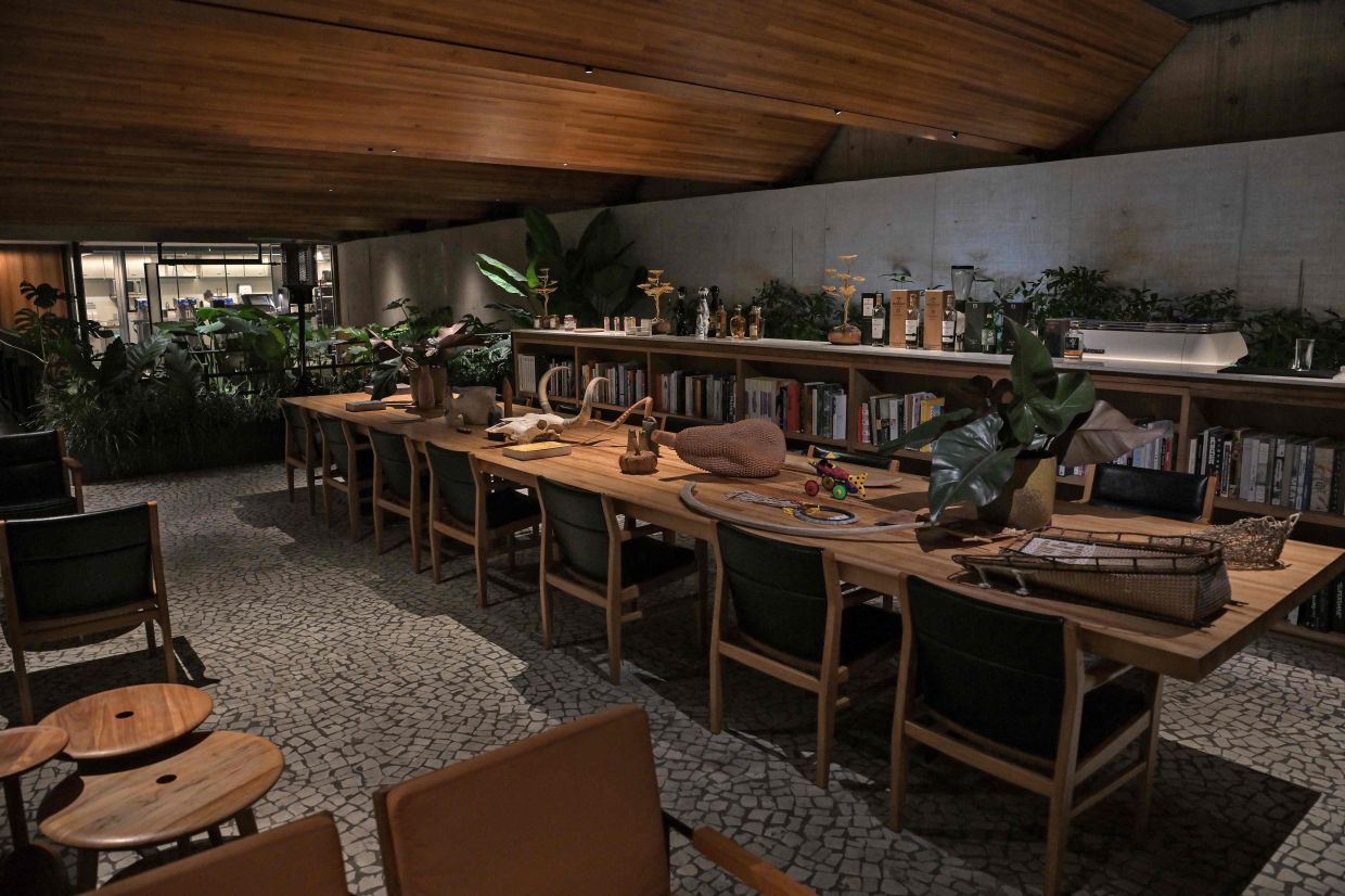 View of the TUJU restaurant in Sao Paulo, Brazil.