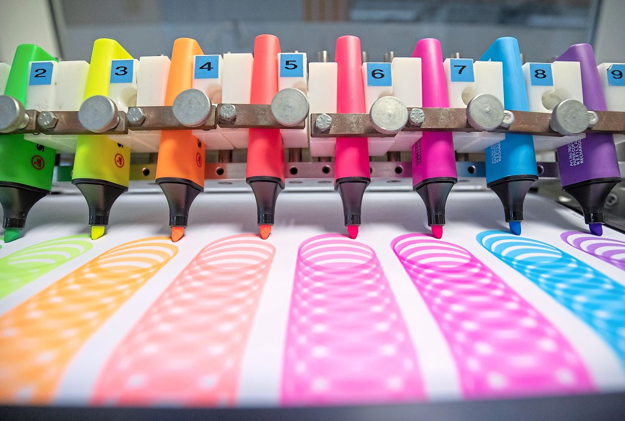 The market for highlighters has also suffered significant decline.