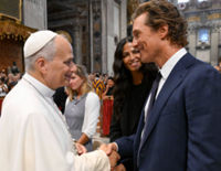 Oscar winner Matthew McConaughey meets Pope Leo XIV at Vatican audience