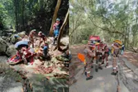 Woman injured while hiking at Bukit Kledang, rescued by firemen