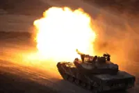 South Korean army tank catches fire during live-fire drills