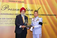 Darshan receives prestigious Thai royal honour for services to cycling