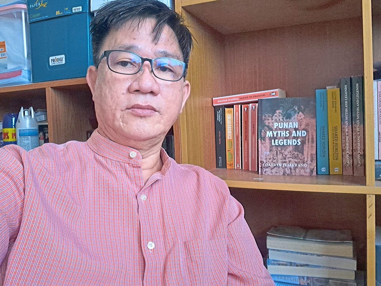 Calvin says in Punan community, the egg-balancing ritual is carried out to seek a suitable baby name.