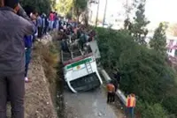 Eight killed and 10 more injured after bus overturns in northern India