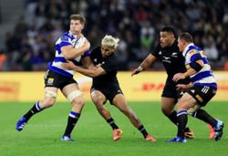 Rugby-All Blacks win tour opener in unconvincing fashion