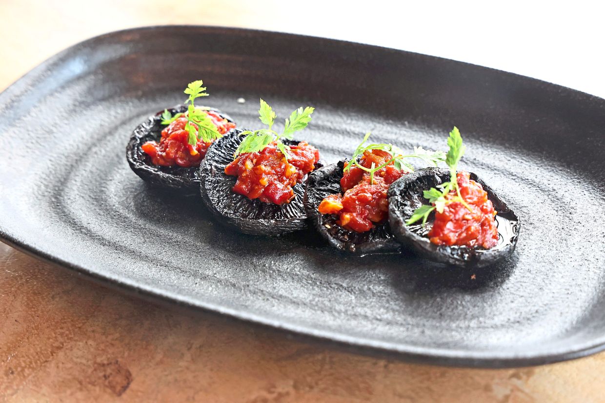 The portobello mushrooms are fat, firm and packed with flavour.