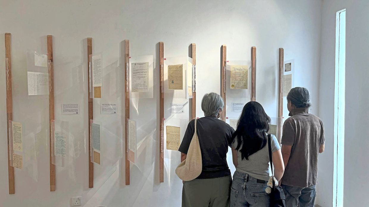 Presented by Papan Collective with Loci Seed and Brandfolks, 'A Letter' features handwritten correspondence from the 1960s to today, spanning qiaopi, family letters, personal correspondence and official documents. Photo: The Star/M. Irsyad 