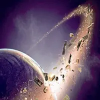 Falling space junk
