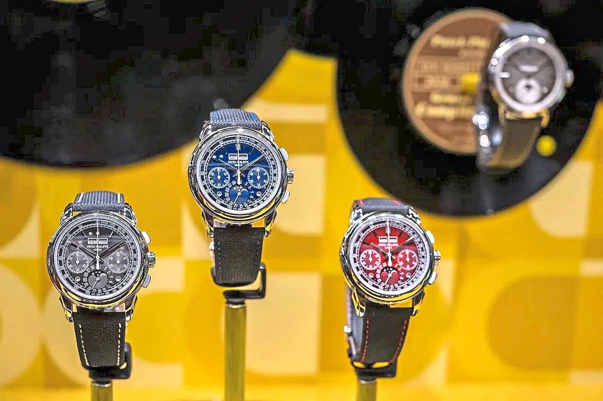 Patek Philippe creations at Watches and Wonders 2026. The company produces just 75,000 pieces a year. — AFP