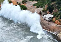 Typhoon Dolphin makes landfall