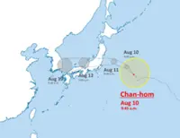 Typhoon Chan-hom to approach Japan’s main island on Tuesday