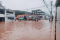 Kalaw Creek rises, flooding low-lying areas in Myanmar's southern Shan state