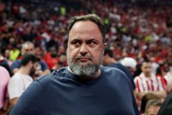 Soccer-Forest owner Marinakis sues Crystal Palace after provocative fan banner