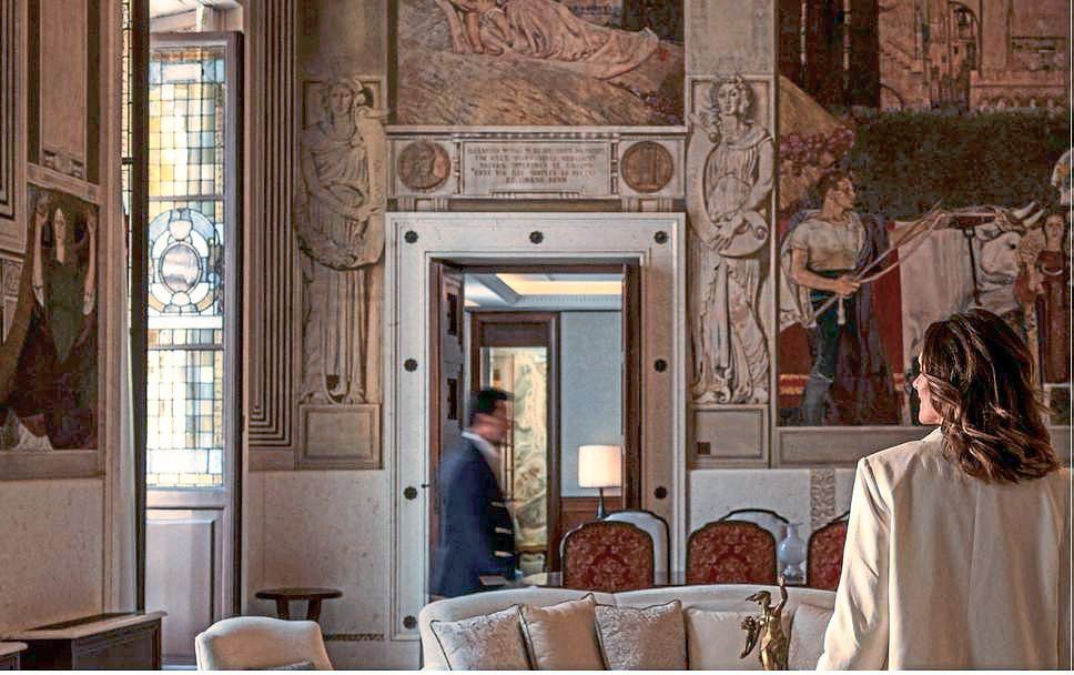 Converting older government buildings into hotels is a trend Europe. The Corinthia Rome was formerly the headquarters of Italy's central bank. -- Handout