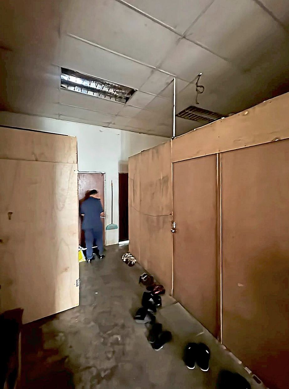Illegal partitions installed to create small rooms. — Handout