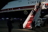 'If I go, you go, right?': Traveling on the presidential plane - without Trump