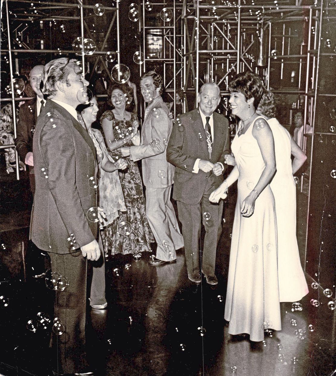 Guests getting into the swing of things under a shower of bubbles at the nightspot synonymous with glamour and exclusivity. — Filepic