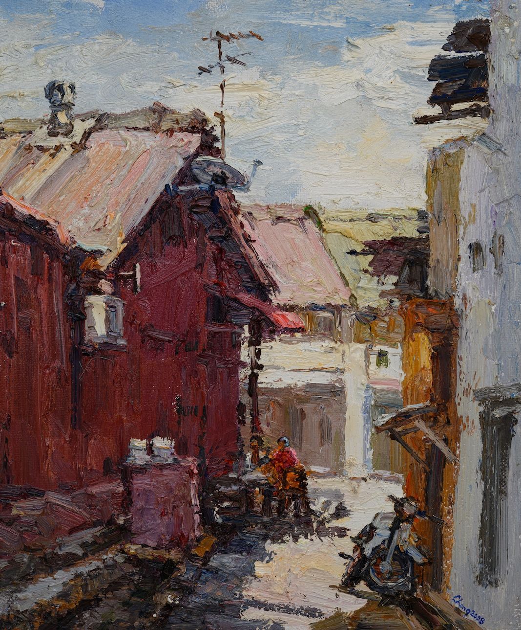 Chong’s 'Lebuh Armenian' is among the senior artist’s many beloved works, reflecting his enduring fascination with George Town’s heritage, which remained a constant source of inspiration. Photo: Chong Hon Fatt